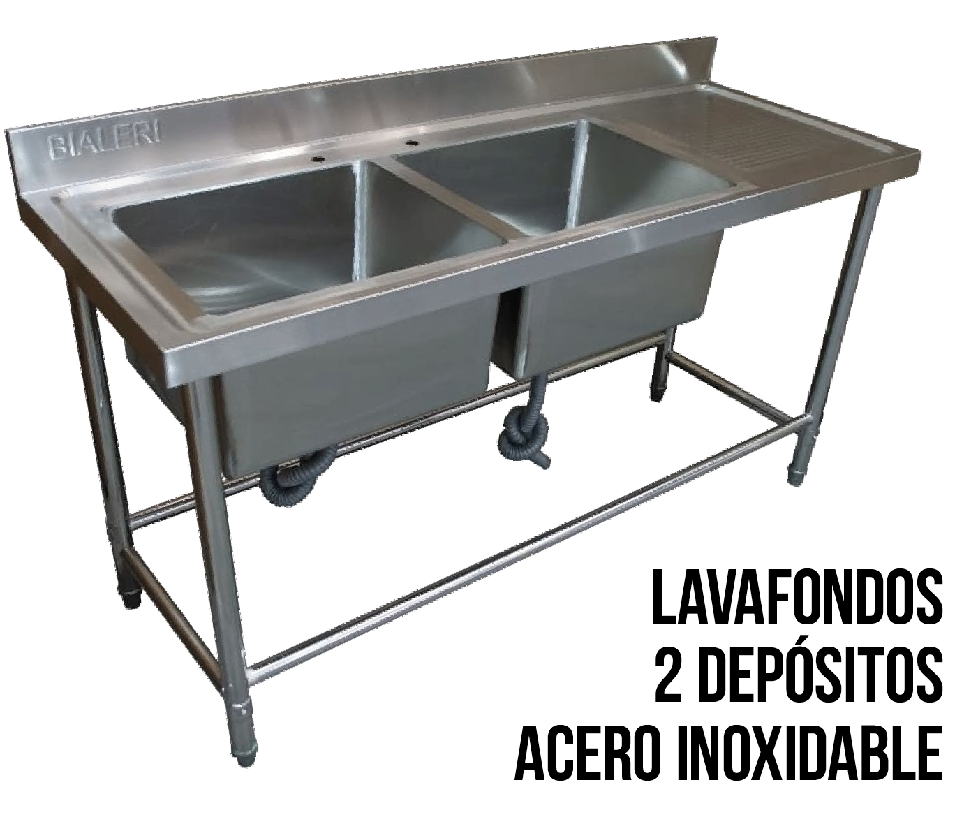 BIALERI - Lavafondos y Mesones de Acero Inoxidable